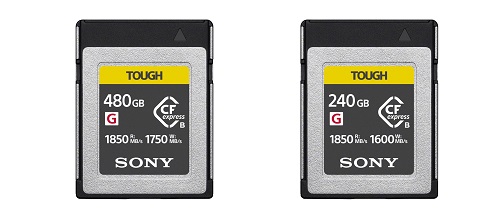 索尼G系列480GB和240G CFexpress Type B存储卡CEB-G480T和CEB-G240T